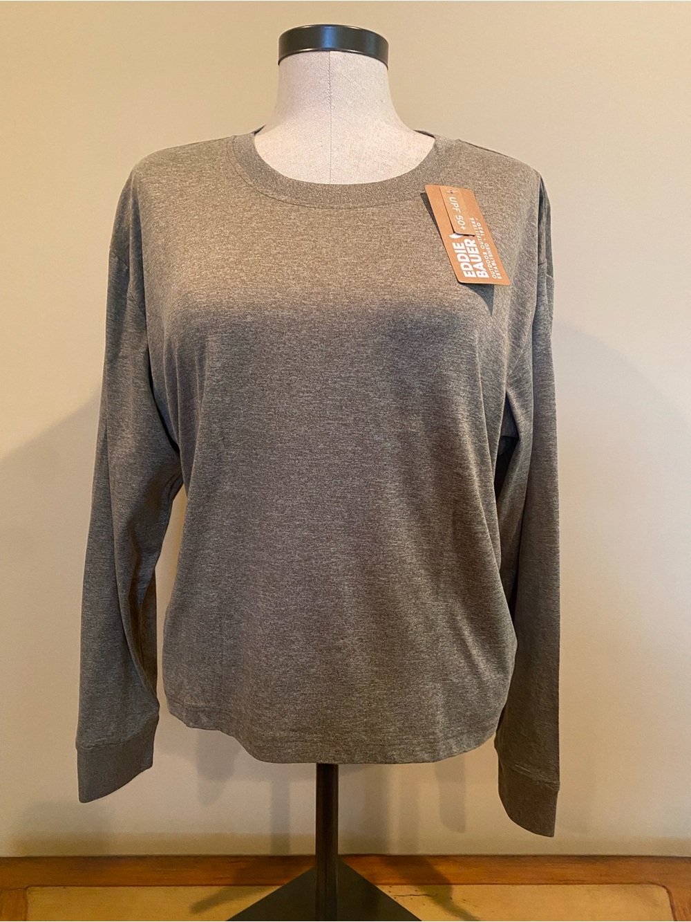 Eddie Bauer Women's Long Sleeve Surreal Travel Tee Color-Dark Fatigue